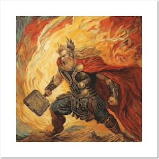 THOR AND FLAMES Posters and Art